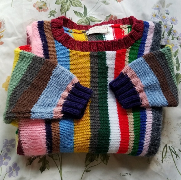 Vintage Sweaters - Vintage rainbow sweater